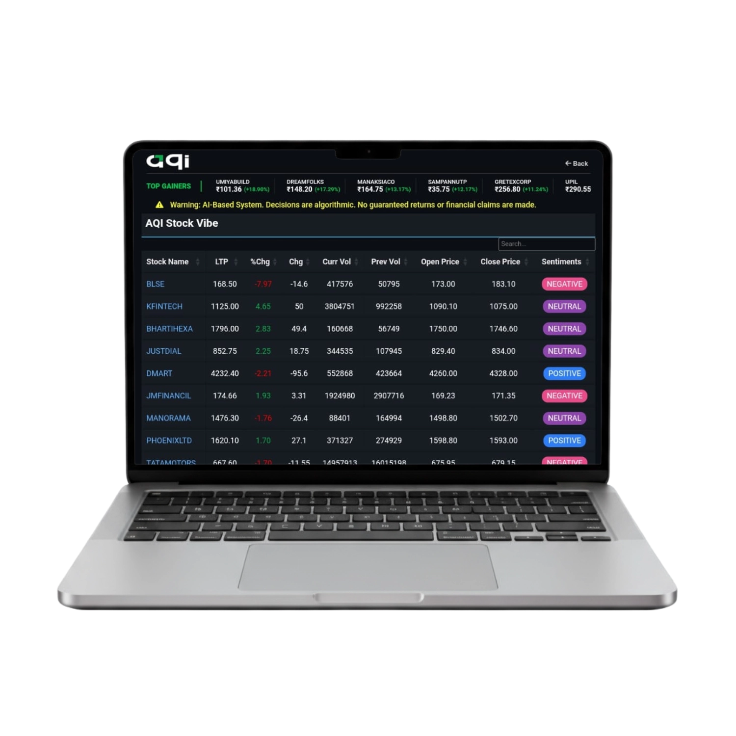 AQI Stock Vibe Product Image